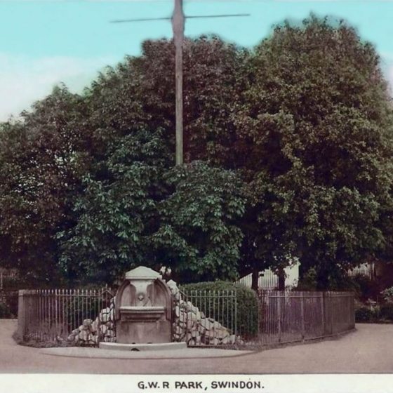 Historic image of GWR Park fountain