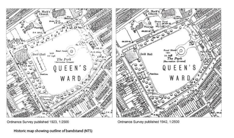 GWR Park Map of the old bandstand site