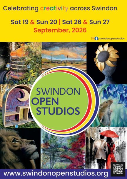 Swindon Open Studios Poster displaying the event and how to get involved
